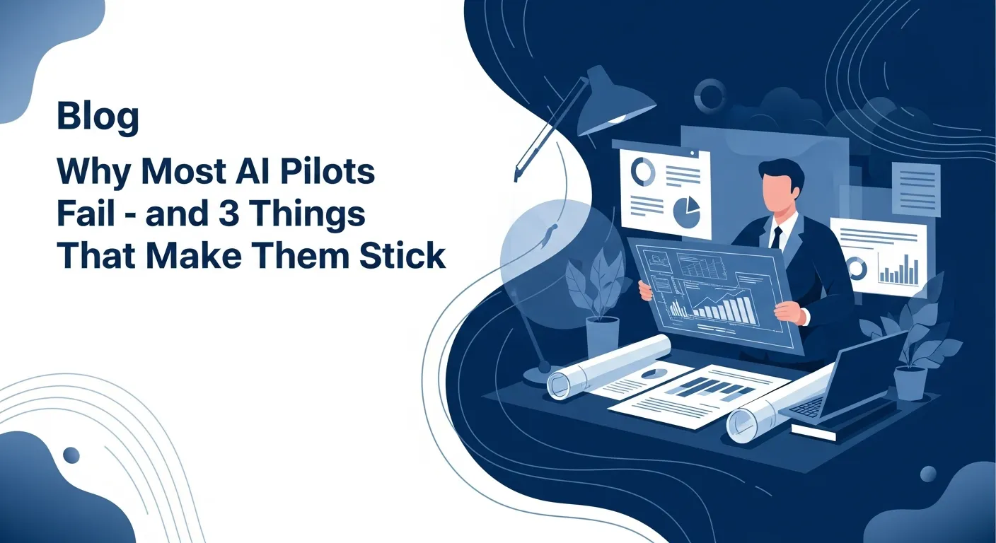 Why Most AI Pilots Fail and the 3 Things That Make Them Stick